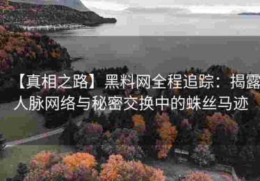 【真相之路】黑料网全程追踪：揭露人脉网络与秘密交换中的蛛丝马迹