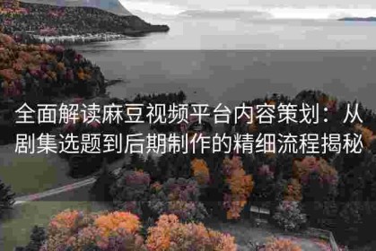 全面解读麻豆视频平台内容策划：从剧集选题到后期制作的精细流程揭秘