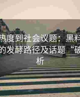 从网络热度到社会议题：黑料网在海角社区的发酵路径及话题“破圈”分析