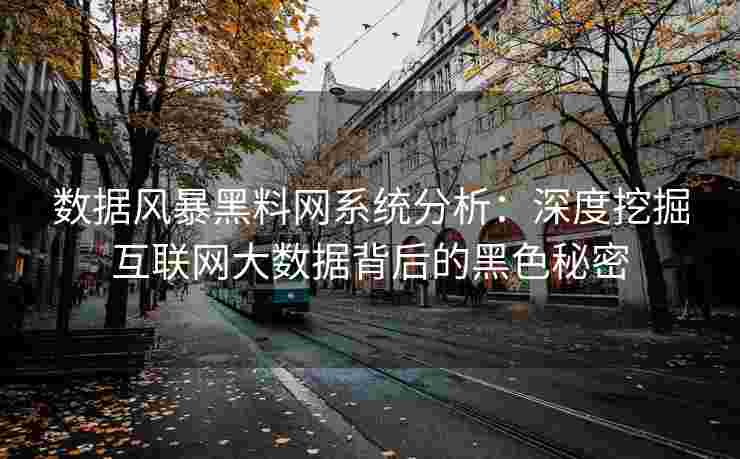 数据风暴黑料网系统分析：深度挖掘互联网大数据背后的黑色秘密