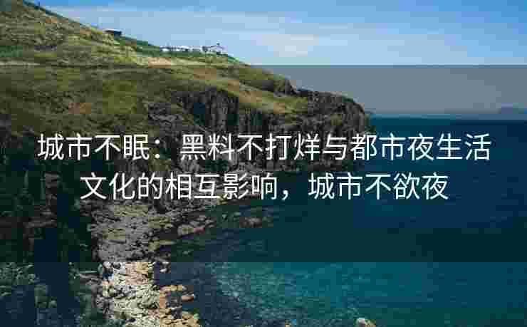 城市不眠：黑料不打烊与都市夜生活文化的相互影响，城市不欲夜
