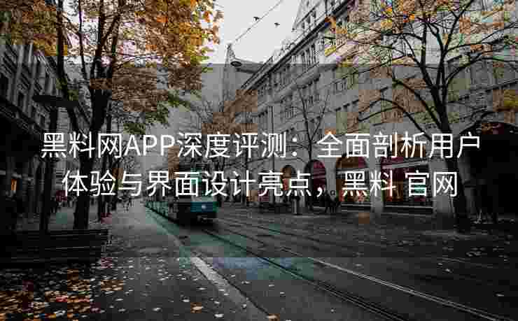 黑料网APP深度评测：全面剖析用户体验与界面设计亮点，黑料 官网