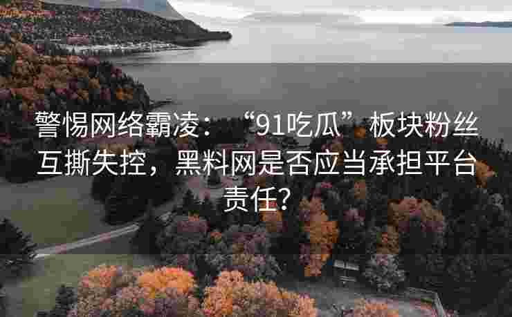 警惕网络霸凌：“91吃瓜”板块粉丝互撕失控，黑料网是否应当承担平台责任？