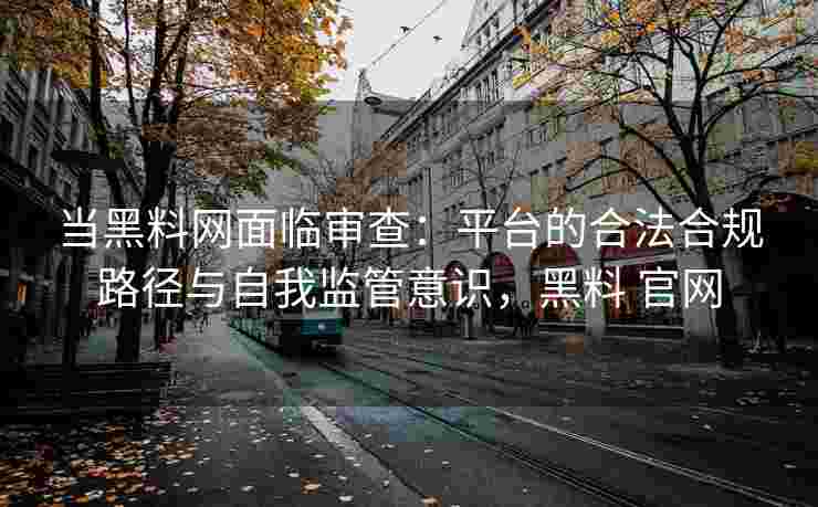 当黑料网面临审查：平台的合法合规路径与自我监管意识，黑料 官网